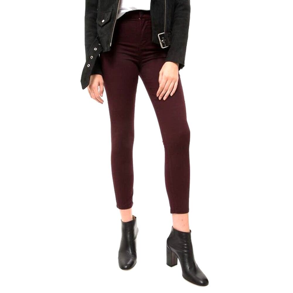 Citizens of Humanity Womens Rocket Crop High Rise Skinny Maroon Size 26